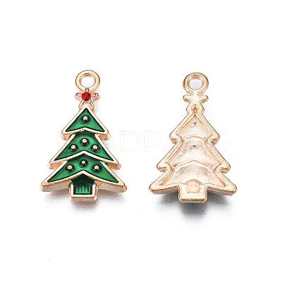Christmas Alloy Enamel Pendants X-ENAM-Q442-65-1