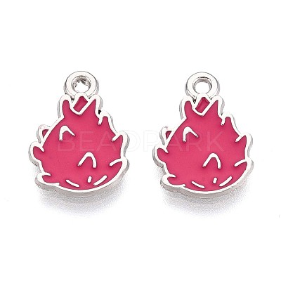 Fruit Alloy Enamel Charms PALLOY-S058-01P-06-1