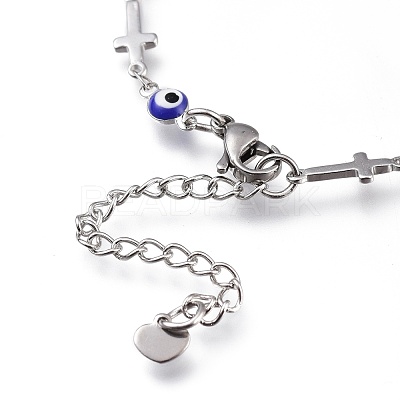 304 Stainless Steel Link Bracelets BJEW-M203-03P-1