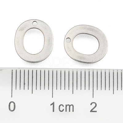 Tarnish Resistant 304 Stainless Steel Letter Charms X-STAS-O072-O-1