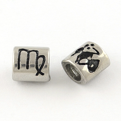 Tarnish Resistant Smooth Surface 304 Stainless Steel European Bead STAS-R079-A08-1