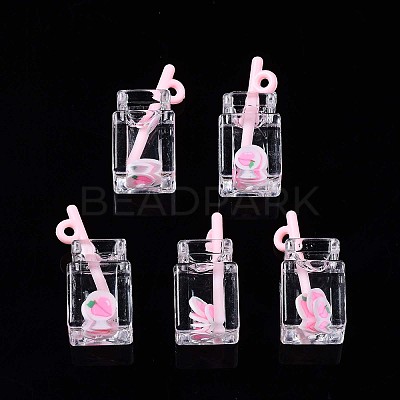 Imitation Drink Resin Pendants CRES-S359-32L-1