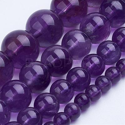 Natural Amethyst Bead Strands G-F422-02-10mm-1