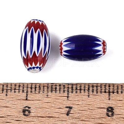 Handmade Millefiori Glass Barrel Beads LA-N002-03D-1