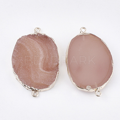 Electroplate Druzy Resin Links connectors RESI-S366-26D-1