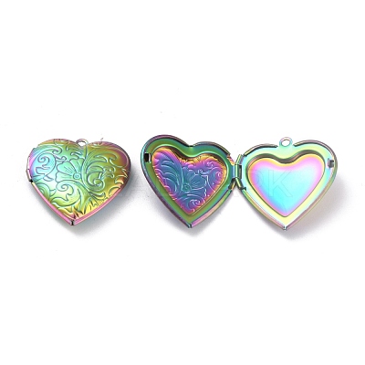304 Stainless Steel Locket Pendants STAS-O147-02A-1
