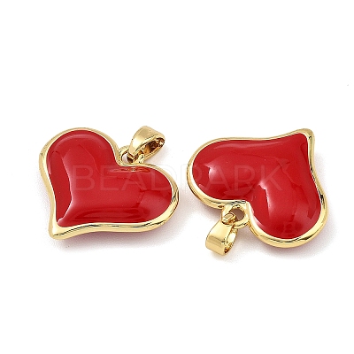 Brass Enamel Pendants KK-T001-01G-1