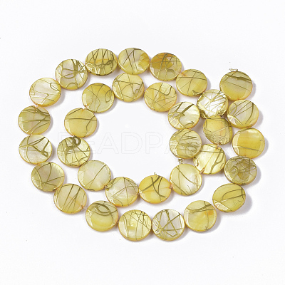 Drawbench Freshwater Shell Beads Strands SHEL-T014-012G-1