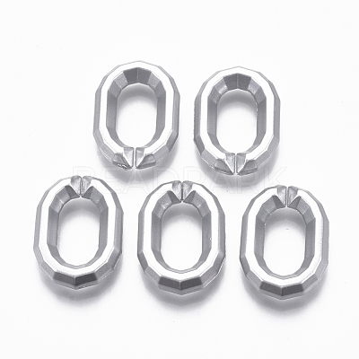 Spray Painted CCB Plastic Linking Rings CCB-R104-15-03-1