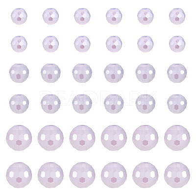 105Pcs 3 Styles Electroplate Opaque Solid Color Glass Beads Strands GLAA-TA0004-40A-1