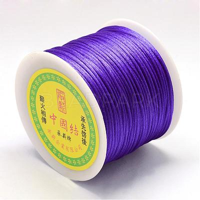 Nylon Satin Rattail Cords NWIR-R025-1.0mm-676-1