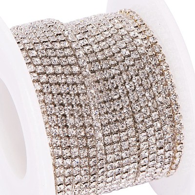 Brass Rhinestone Strass Chains CHC-T001-SS6-01S-1