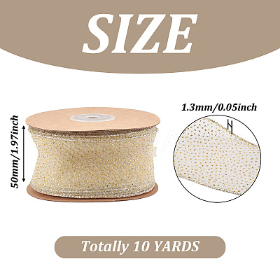 10 Yards Sparkle Polyester Glitter Ribbon OCOR-TAC0034-02A-1