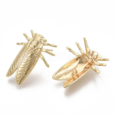 Brass Earring Findings KK-S356-052G-NF-1