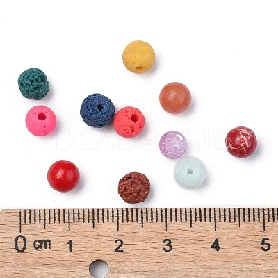 Natural & Synthetic Mixed Gemstone Beads G-MSMC007-27-1