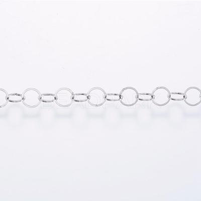 Tarnish Resistant Handmade 304 Stainless Steel Rolo Chains CHS-H007-59P-1