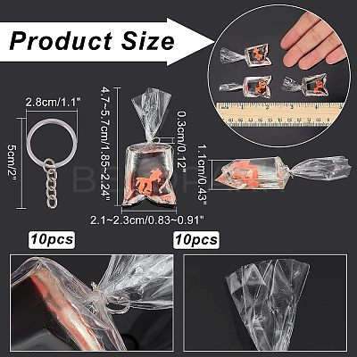 DIY 3D Goldfish Water Bag Keychain Making Kits DIY-NB0007-42-1