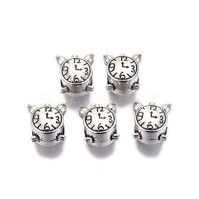 Tibetan Style Alloy European Beads TIBE-S314-102AS-RS-1