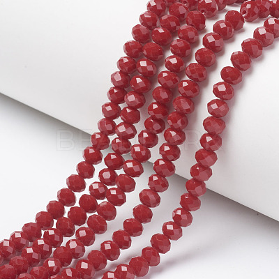Opaque Solid Color Glass Beads Strands X-EGLA-A034-P6mm-D02-1