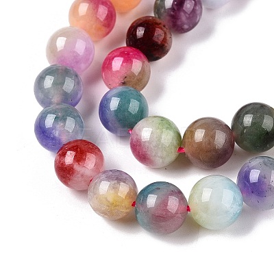 Dyed Natural White Jade Beads Strands G-T138-10mm-210-16-1