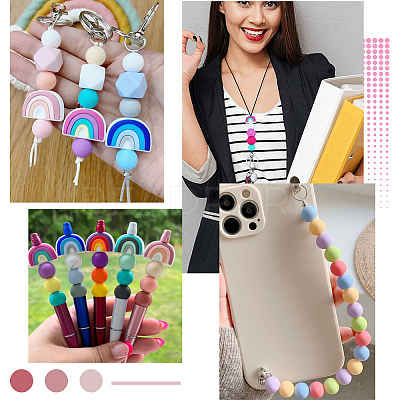 DIY Rainbow Keychain Making Kit DIY-SC0022-46-1