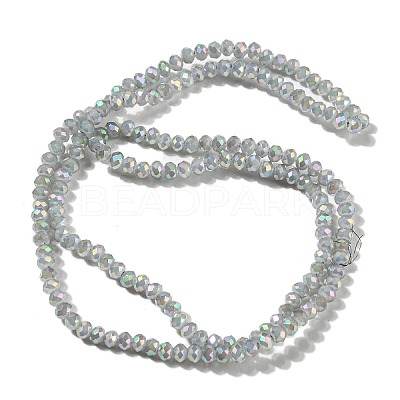 Electroplate Glass Beads Strands GLAA-F078-FR15-1
