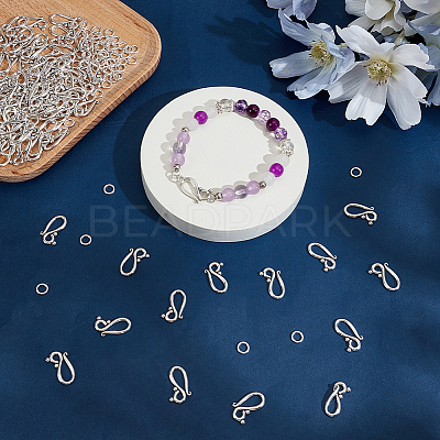 100Bags Tibetan Style Hook and Eye Clasps FIND-SP0006-14-1