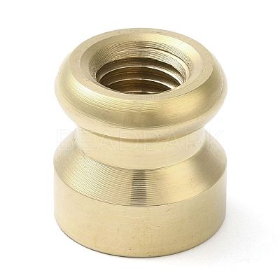 Golden Tone Round Wax Seal Brass Stamp Heads AJEW-M040-01G-R-1