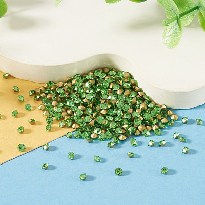 1 Bag Pointed Back Glass Rhinestone Cabochons RGLA-TADJ0001-01A-08-1