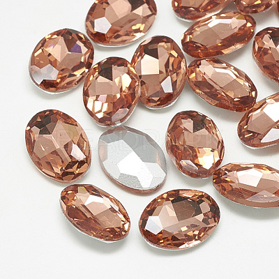 Pointed Back Glass Rhinestone Cabochons RGLA-T080-10x14mm-08-1