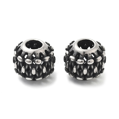 304 Stainless Steel European Beads STAS-V008-45AS-1