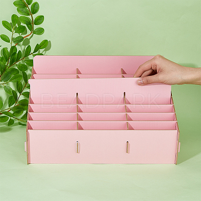 24-Grid Wooden Cell Phone Storage Box AJEW-WH0348-179-1