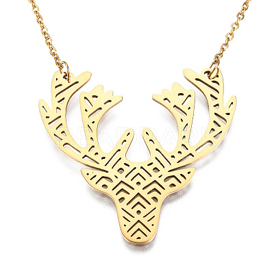 201 Stainless Steel Pendant Necklaces LS-NJEW-T009-JN093-2-40-1