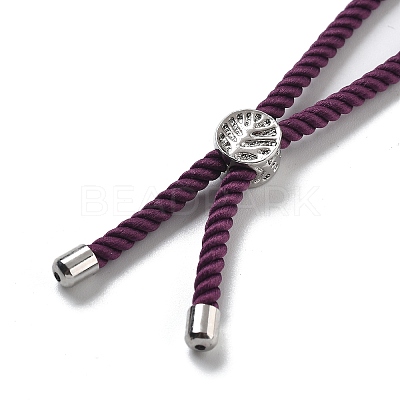 Twisted Nylon Cord Silder Bracelets DIY-B066-03P-26-1