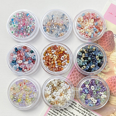 Transparent Glass Seed Beads FIND-U017-18C-1