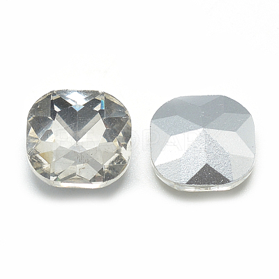 Pointed Back Glass Rhinestone Cabochons RGLA-T032-12x12mm-01-1
