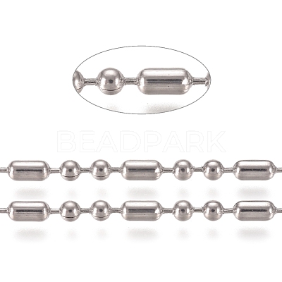 Tarnish Resistant 304 Stainless Steel Ball Chains CHS-E021-07A-P-1