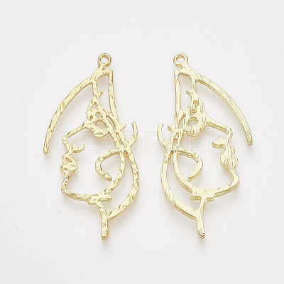 Alloy Open Back Bezel Pendants PALLOY-S121-80-1