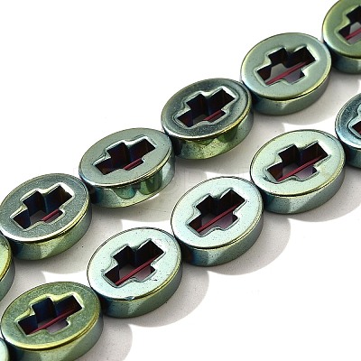 Electroplated Synthetic Non-magnetic Hematite Beads Strands G-L613-Z01-02H-1