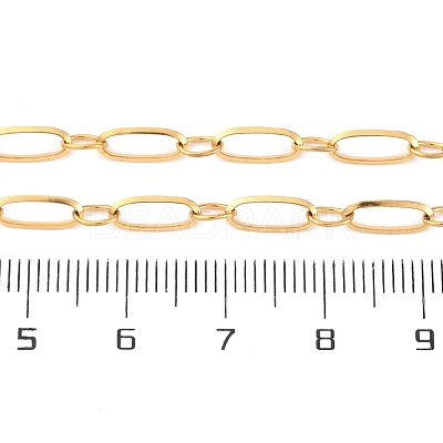 304 Stainless Steel Oval Link Chain Necklaces NJEW-Q013-09G-1