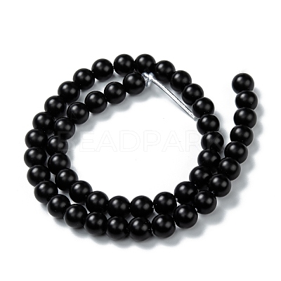 Natural Black Onyx Beads Strands X-G-Z024-01B-1