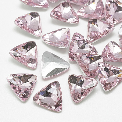 Pointed Back Glass Rhinestone Cabochons RGLA-T087-12mm-10-1