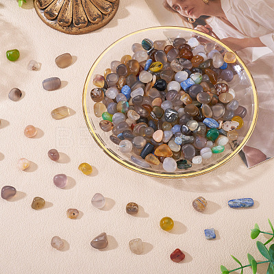 250G Dyed & Heated Natural Agate Beads G-TA0002-73F-1
