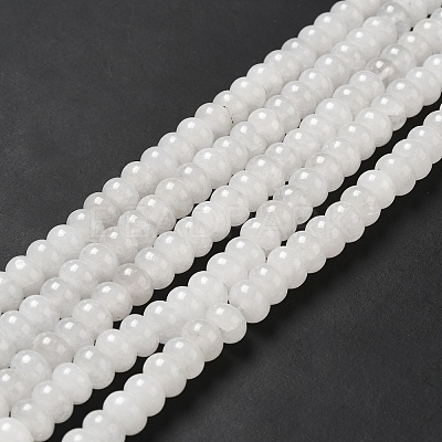 Natural White Jade Beads Strands X-G-D481-17A-1