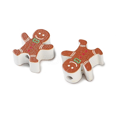 Christmas Theme Schima Wood Beads WOOD-F018-03-1