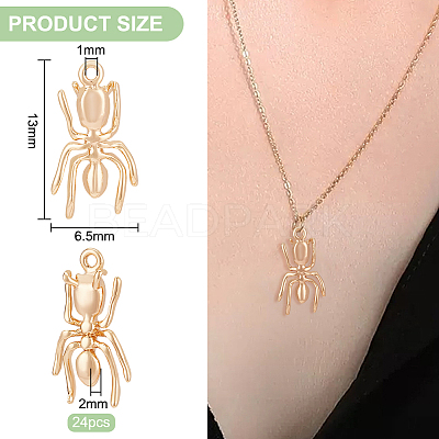 24Pcs Brass Charms KK-BC0010-10-1