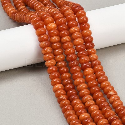 Dyed Natural White Jade Beads Strands G-G107-A26-01-1