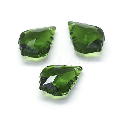 Faceted Glass Pendants GLAA-F068-C01-1