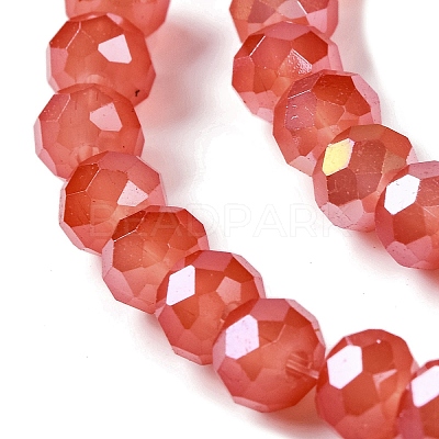 Baking Electroplate Glass Beads Strands LS-DGLA-A039-J6MM-B01-1