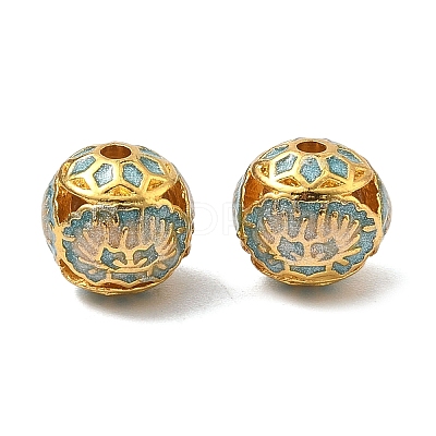 Alloy Enamel Beads ENAM-B037-06G-02-1